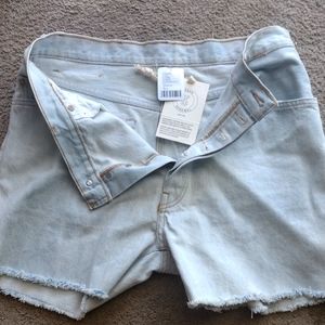 Levi button up light blue shorts with shag ends, XL shorts bought by Urban Outfi